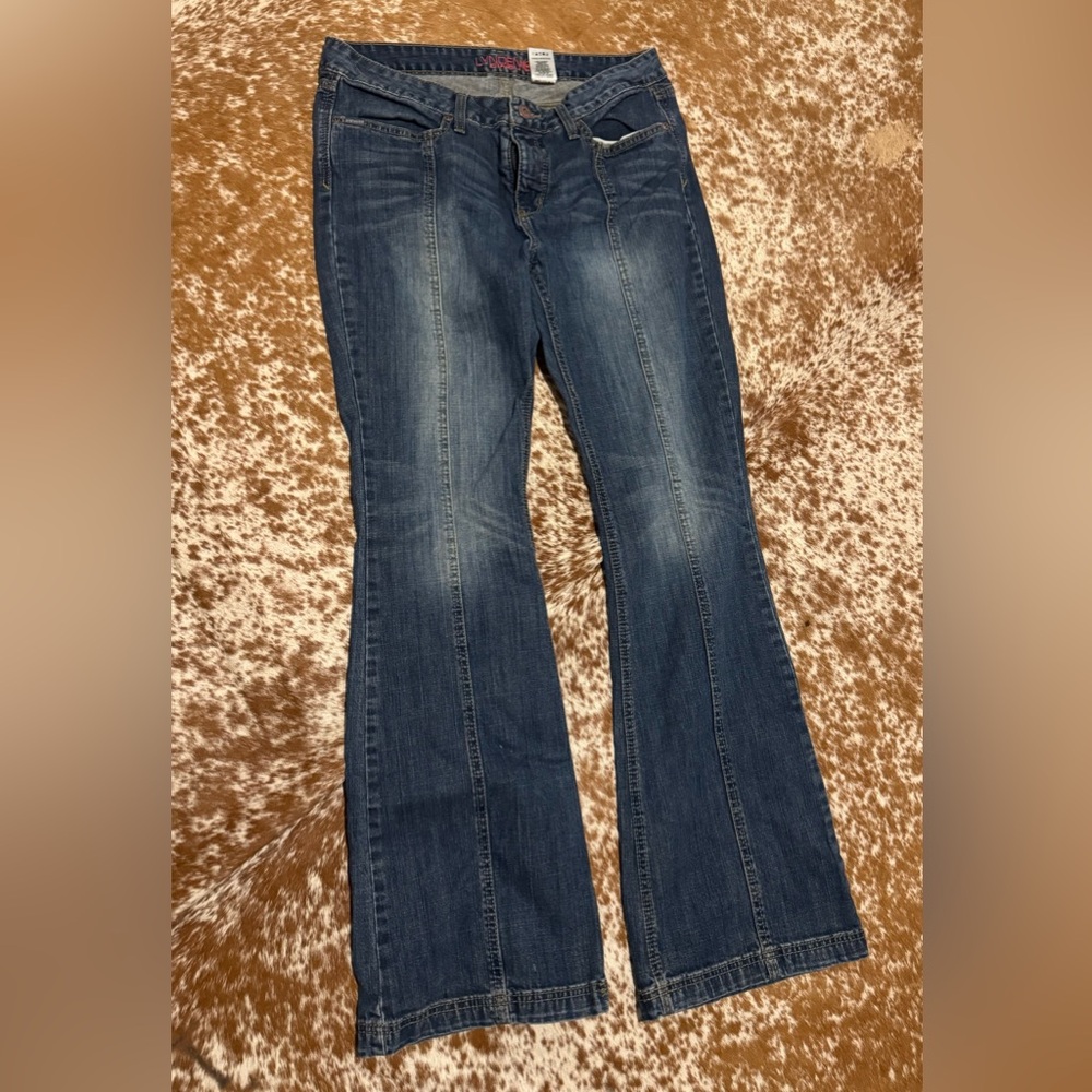Women's Boot Cut Jeans in Deep Blue - Picture 2 of 4
